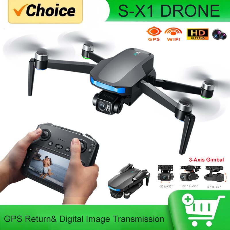 S-X1 MAX GPS Drone with 3-Axis - đánh giá và giá Rc Helicopter Electric